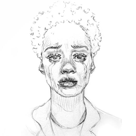 Crying lady sketch